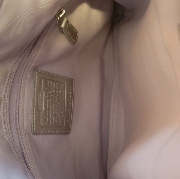 SALE Silver Coach Shoulder Purse - Picture 8 of 11